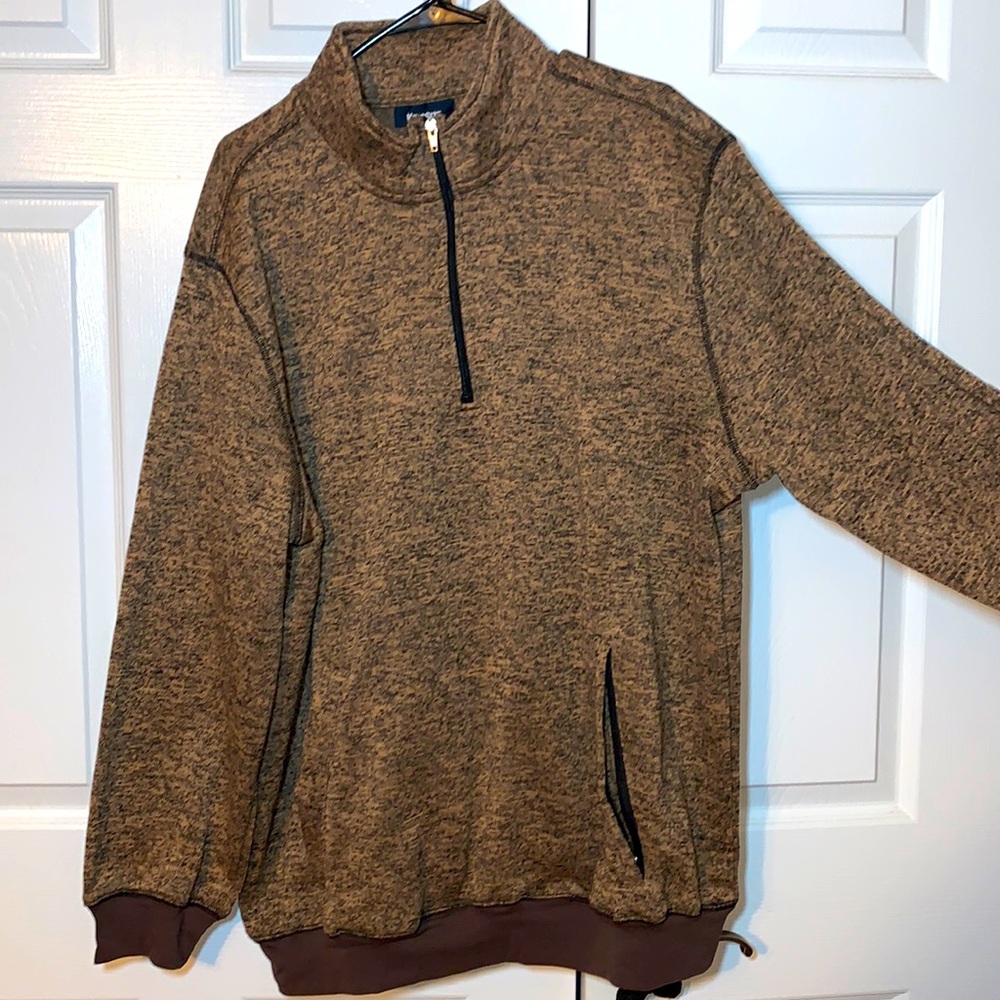 Big and tall Brown copper sweater .
